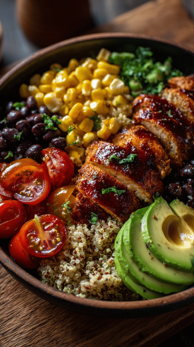 BBQ Chicken Quinoa Salad – Healthy Dinner Idea