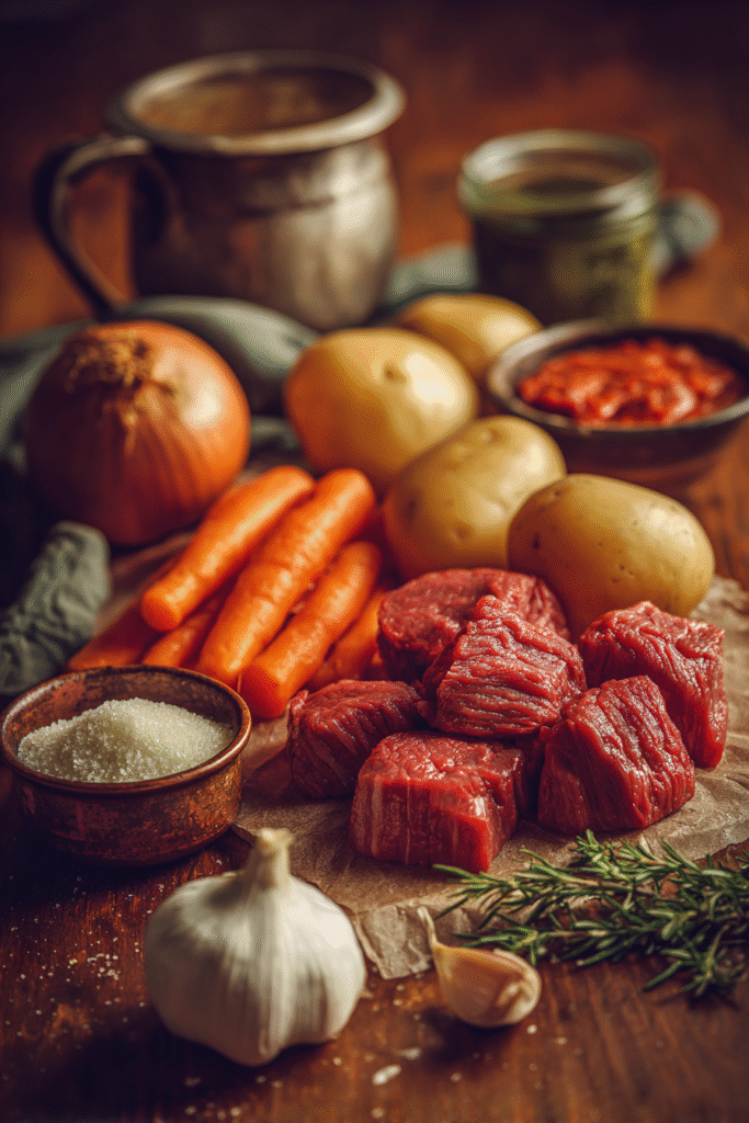 Crockpot Stew Meat Recipes ingredients